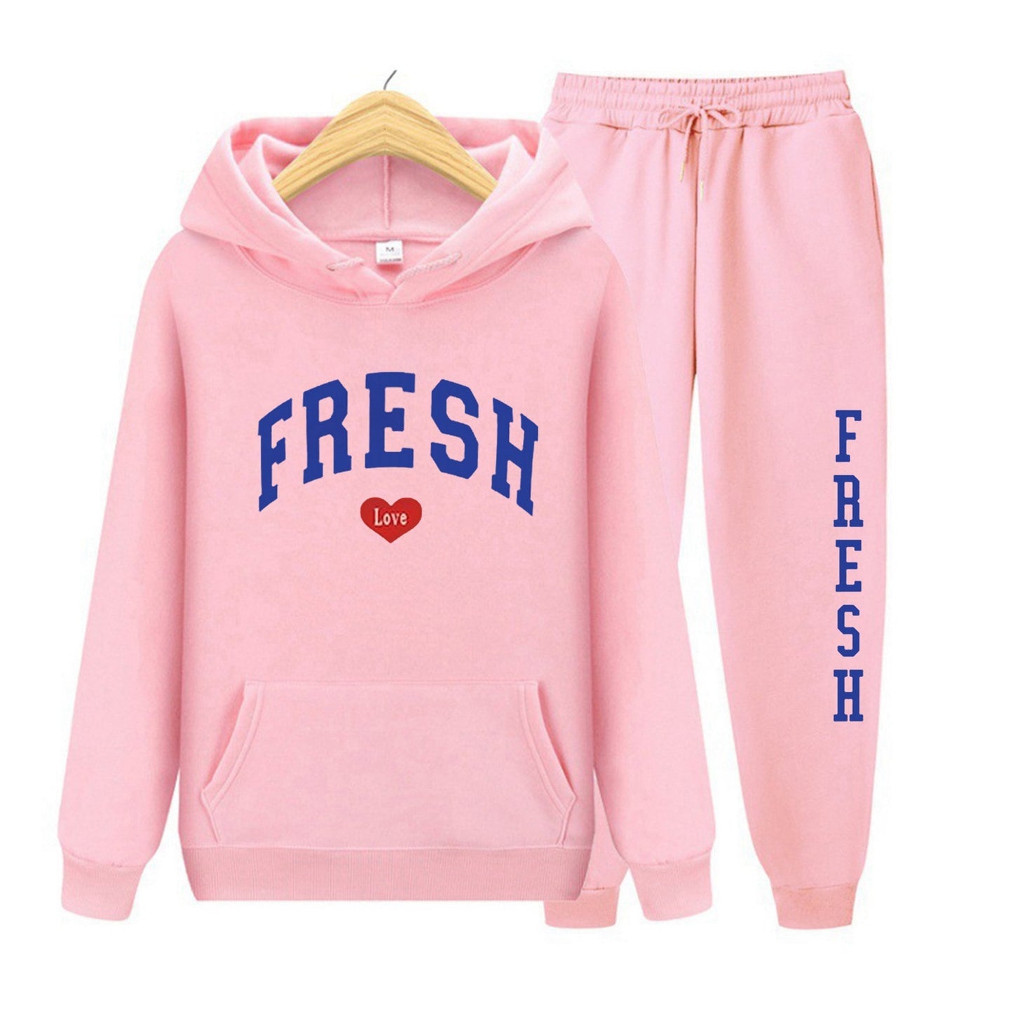 Fashion Printed Sports Sweater Warm Hoodie Casual Suit