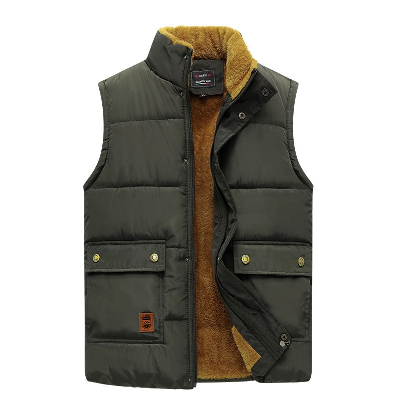 European Size Men's Youth Fleece-lined Down Cotton Vest