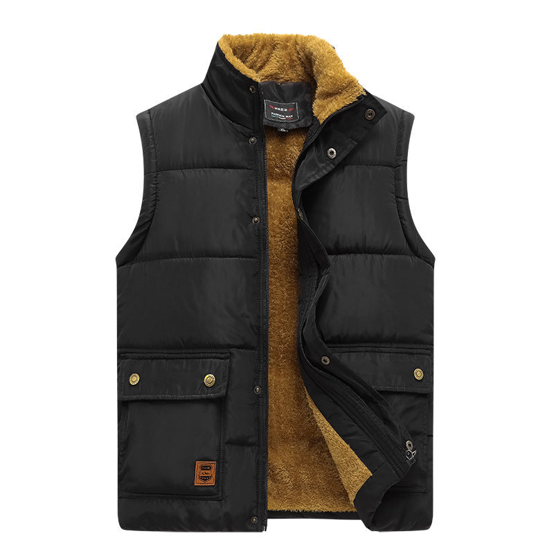 European Size Men's Youth Fleece-lined Down Cotton Vest