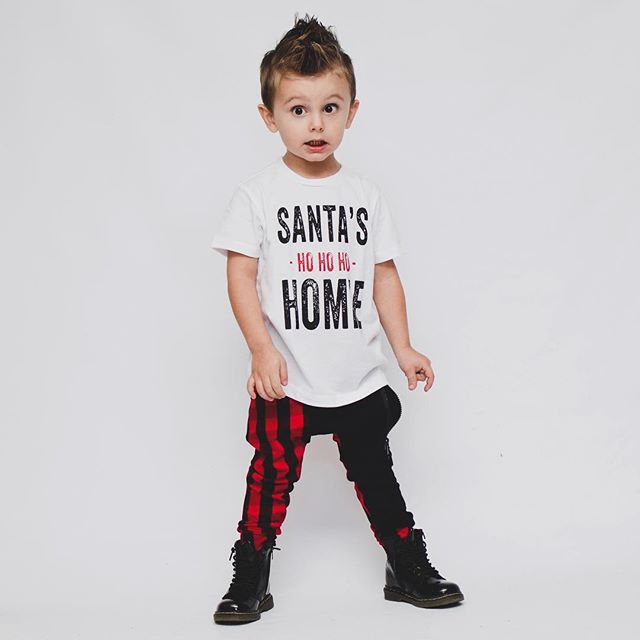 SANTA'S HOMIE Letter print t-shirt