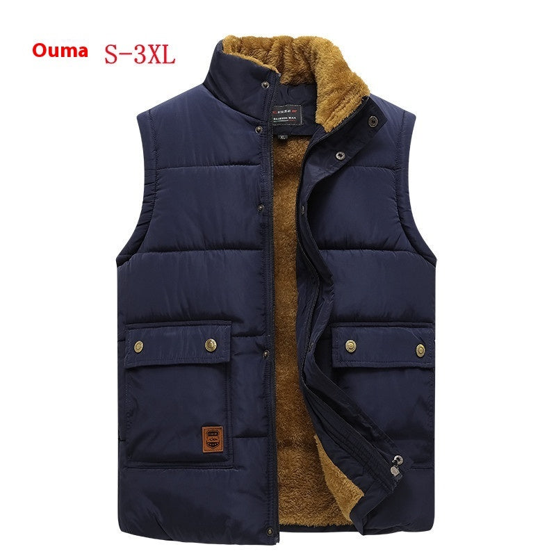 European Size Men's Youth Fleece-lined Down Cotton Vest