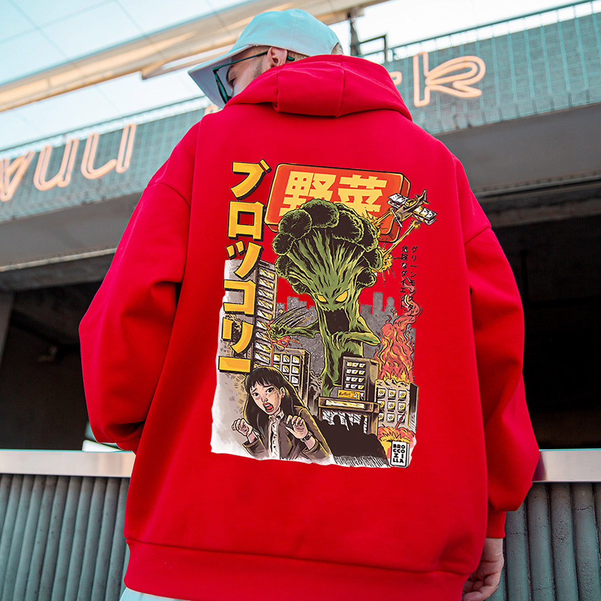 Autumn And Winter Fashion Personalized Printing Men's Hooded Sweater Velvet Sport Coat Sweatshirt