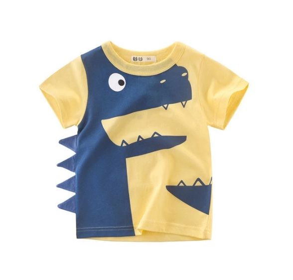 Children's Wear Summer Children's Boys Cotton T-shirt Men's Treasure In Children's Short Sleeves