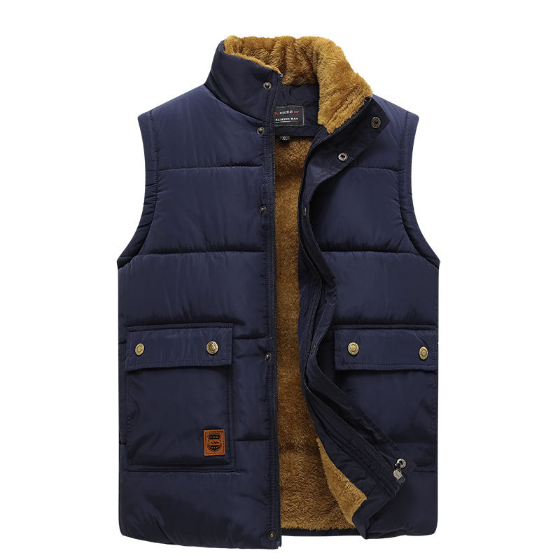 European Size Men's Youth Fleece-lined Down Cotton Vest