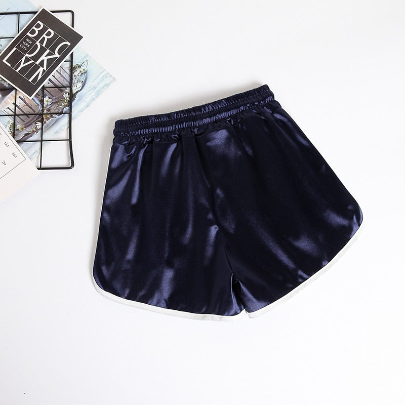 Jogger Letter Striped Sport Workout Shorts Ladies Lace Up Womens Elastic Waist Shorts Summer Patchwork Gym Athletic Loose Shorts
