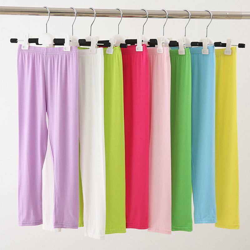 New children's summer wear leggings thin girls pants modal quality cotton pants