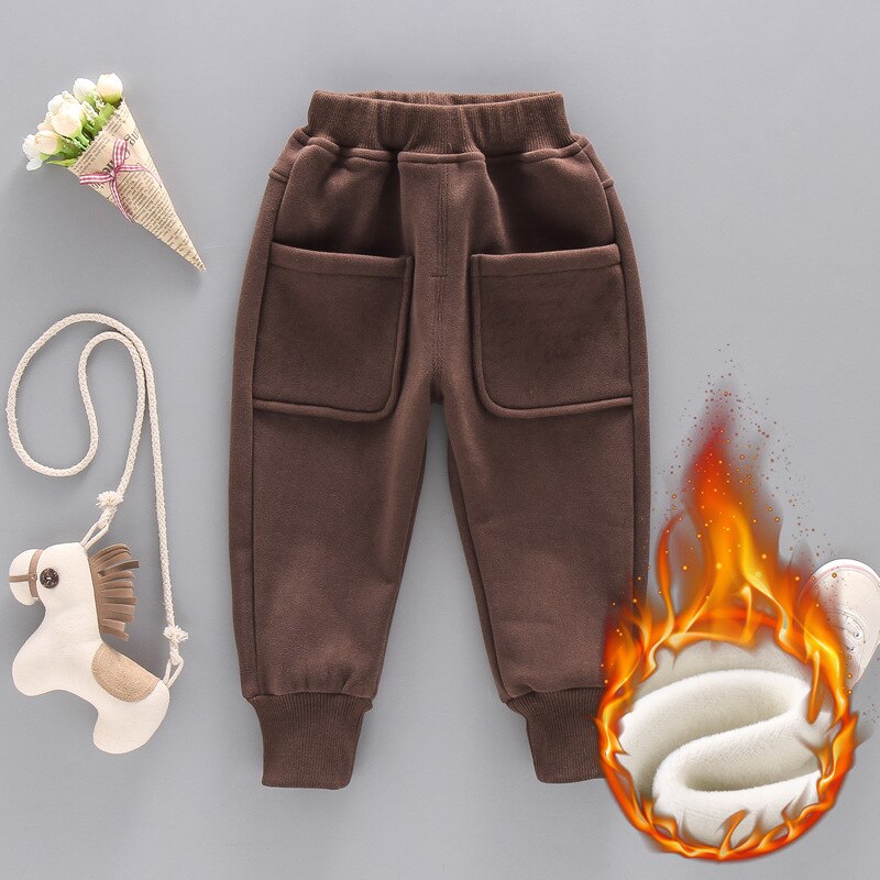 Children Sports Warm Pants Winter Boys Thick Sweat Pants For Girls Trousers Baby Kids 2-8 Years Clothes Girl Casual Long Pants