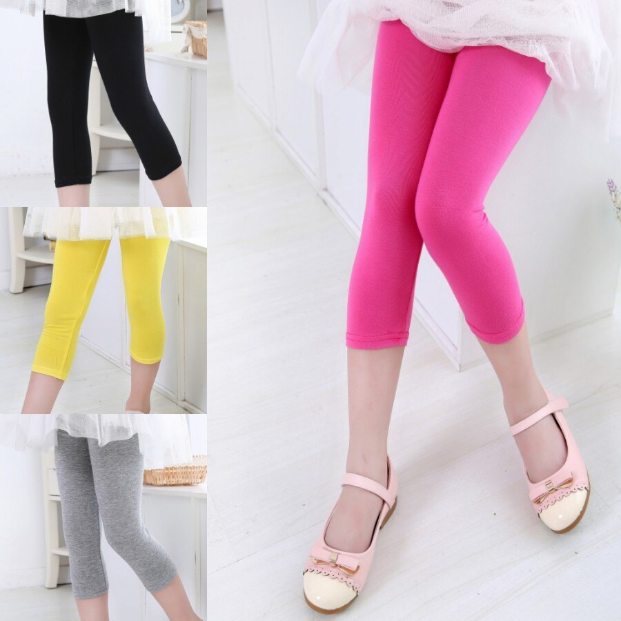 New children's summer wear leggings thin girls pants modal quality cotton pants