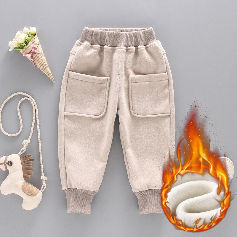 Children Sports Warm Pants Winter Boys Thick Sweat Pants For Girls Trousers Baby Kids 2-8 Years Clothes Girl Casual Long Pants