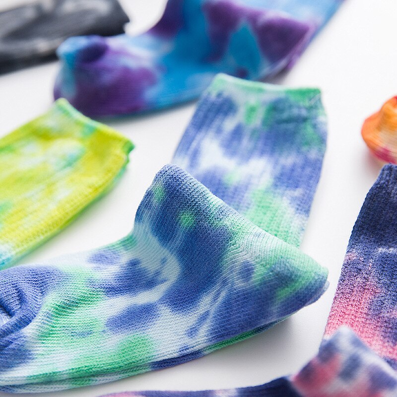 2023 Cotton Skate Socks Men Women Sock Knee-high Funny Cycling Running Hiking Tie Dye Sox harajuku hip hop happy socks