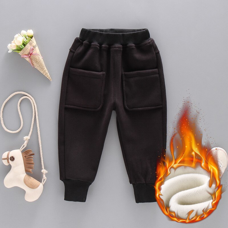 Children Sports Warm Pants Winter Boys Thick Sweat Pants For Girls Trousers Baby Kids 2-8 Years Clothes Girl Casual Long Pants