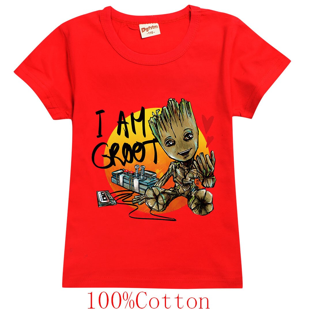 Disney Summer new children's clothing printing cartoon children's T-shirt Spiderman, Hulk, Iron Man, Groot, Captain America