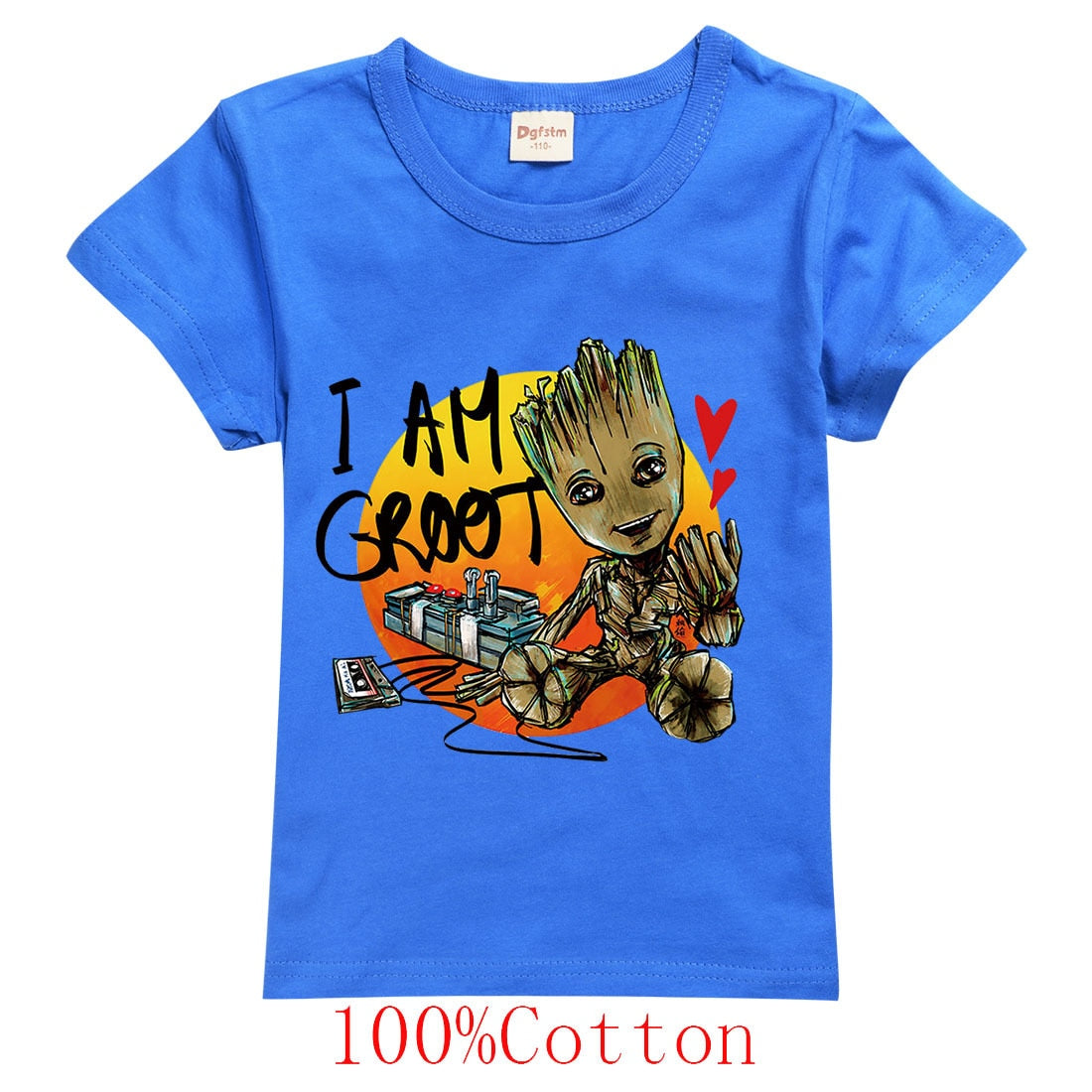 Disney Summer new children's clothing printing cartoon children's T-shirt Spiderman, Hulk, Iron Man, Groot, Captain America