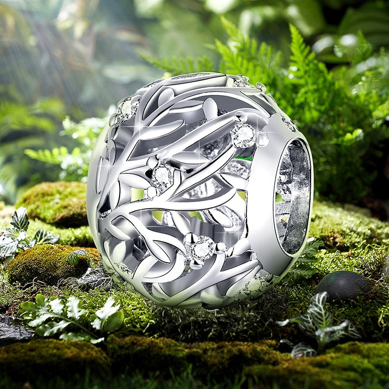 Round Charms Genuine 925 Sterling Silver Vintage Galaxy Openwork Beads Fit Original Bracelet Pendant Authentic Jewelry Women