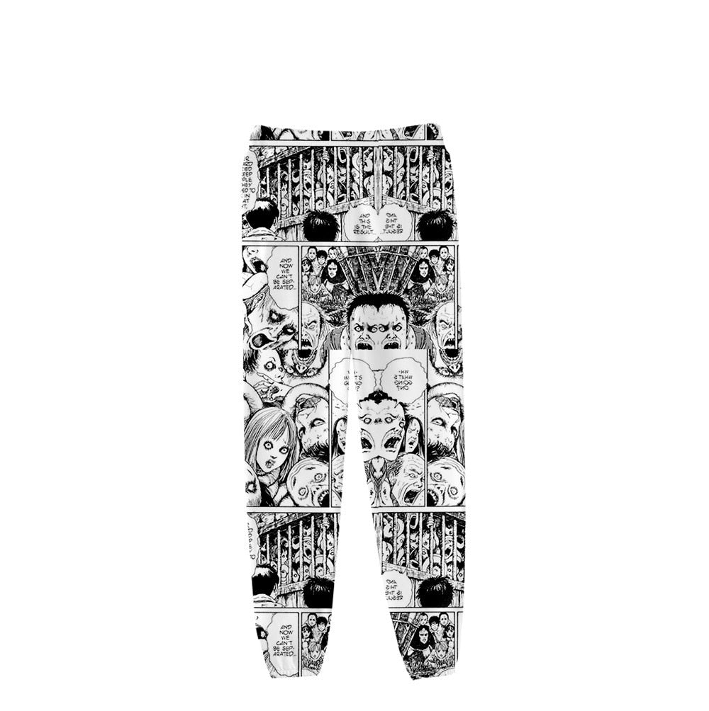 Japan Horror Manga Junji Ito Sweat Pants 3D Joggers Pants Men/Women Trousers Hip Hop Sweatpants Pantalon Homme Boy girls
