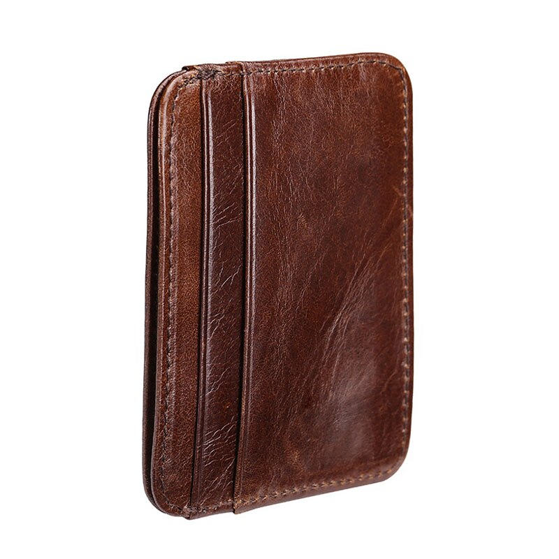 New Arrival Thin Vintage Men's Genuine Leather Small Wallet Slim Credit Card Holder Money Bag ID Card Case Mini Purse For Male