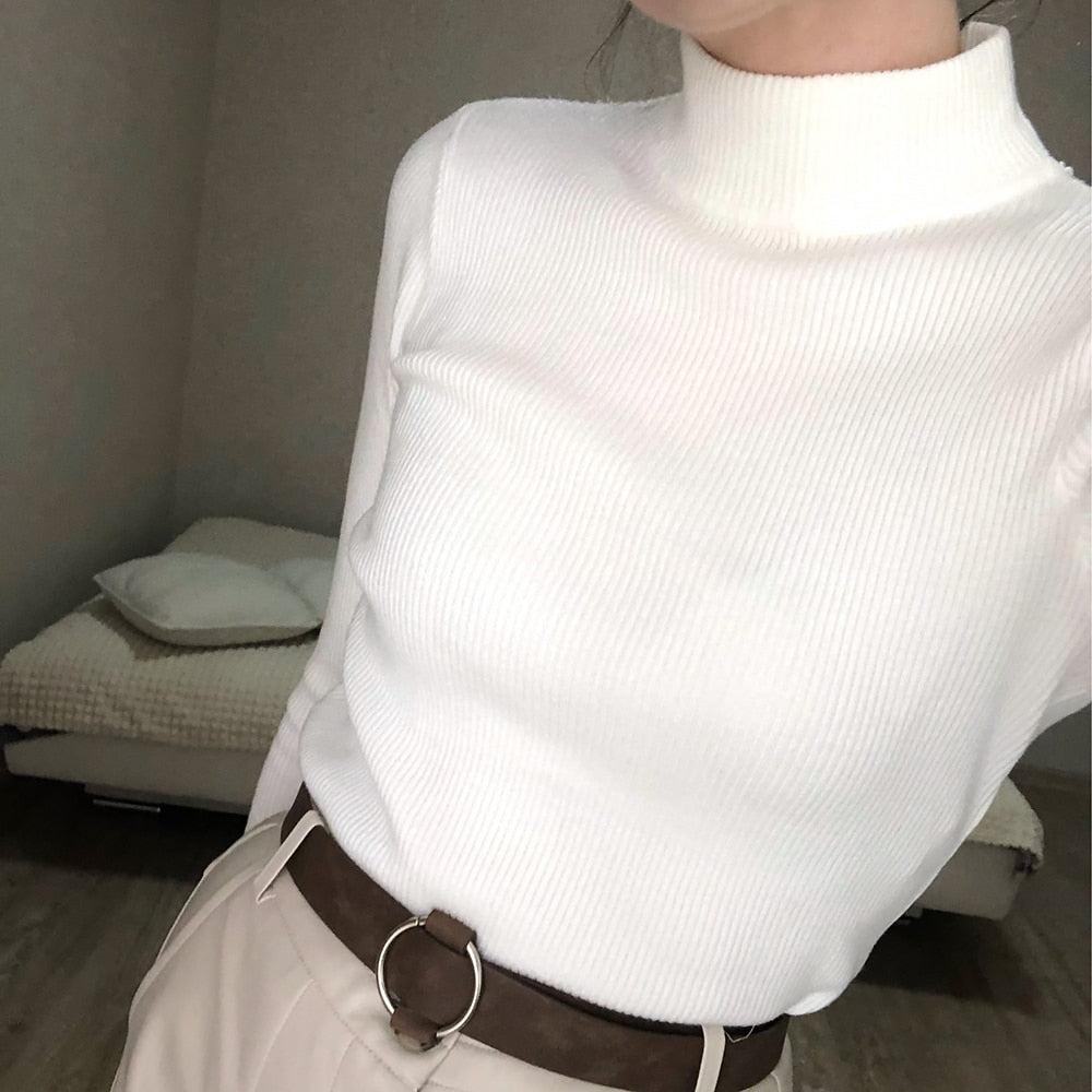Marwin New-coming Autumn Winter Top Pull Femme Turtleneck Pullovers Sweaters Long Sleeve Slim Oversize Women's Sweater