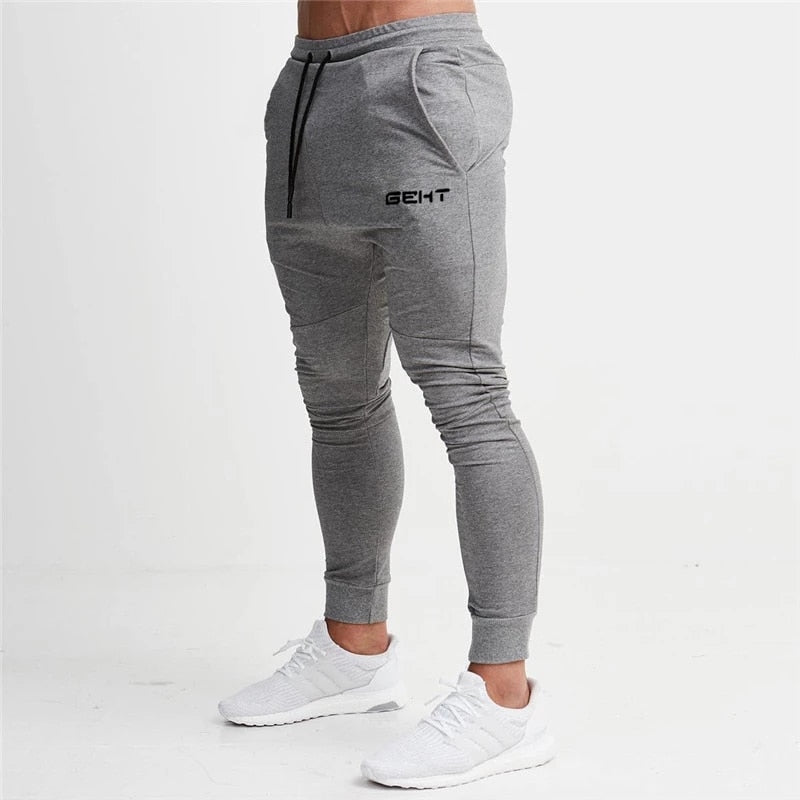 GEHT brand Casual Skinny Pants Mens Joggers Sweatpants Fitness Workout Brand Track pants New Autumn Male Fashion Trousers