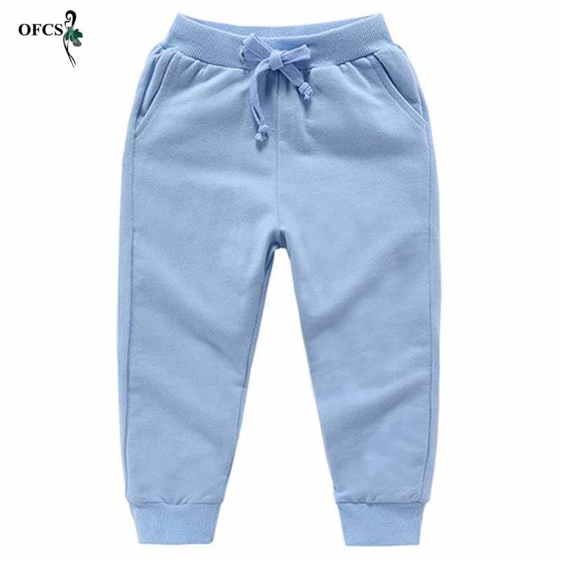 Spring Best Selling Boy's Pants Candy Color Girl's Sports Trousers Fall Sweatpants Autumn Teenage Children Active Clothing 2-12Y
