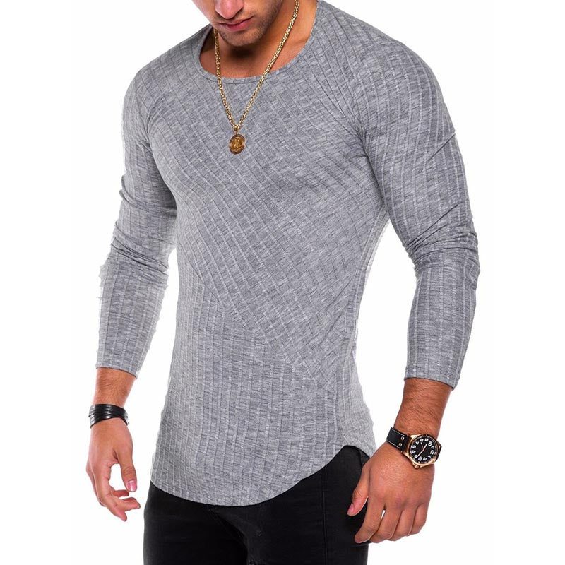 Plus Size S-4XL Slim Fit Sweater Men Spring Autumn Thin O-Neck Knitted Pullover Men Casual Solid Mens Sweaters Pull Homme
