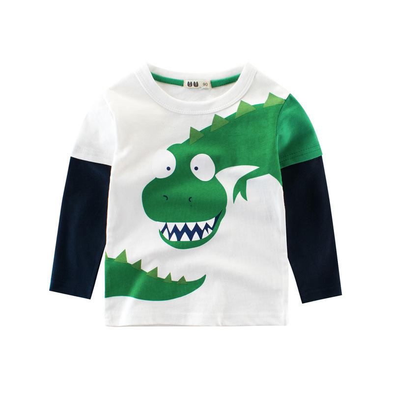 New Spring Children's Clothing Boy T-shirt Wholesale Big Dinosaur Pattern Baby Clothing Mother Kids Clothes With Cotton T