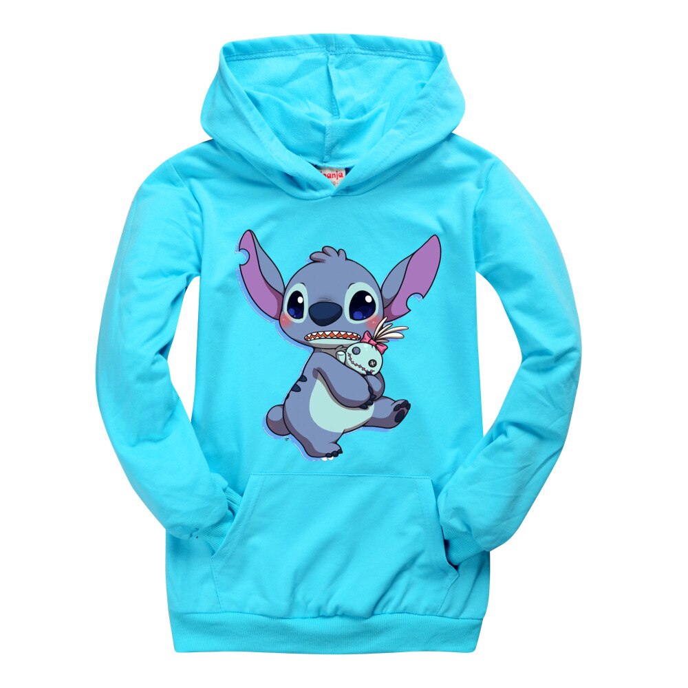 Stitch Girls Outfits Cottoy Baby Kids Fall Clothes Hoodies for Girls Teenage Hooded Clothing Sweatshirt Boys Shirt 10 10 T