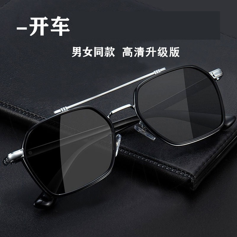 Polarized Square Metal Sunglasses Women Men Trending Products Polaroid Car Driving Glasses Double Beam Oculos Masculino