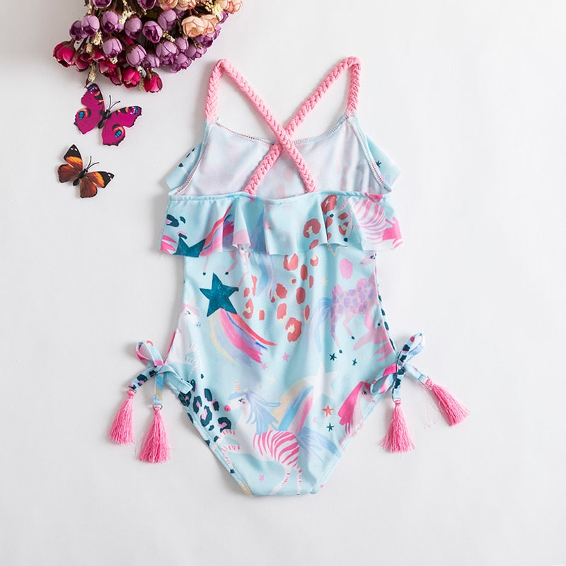 1-5T Toddler Baby Girls New Swimsuit One Piece Swimsuit 2023 Fashion Flower Swimwear For Children Summer Bathing Suits