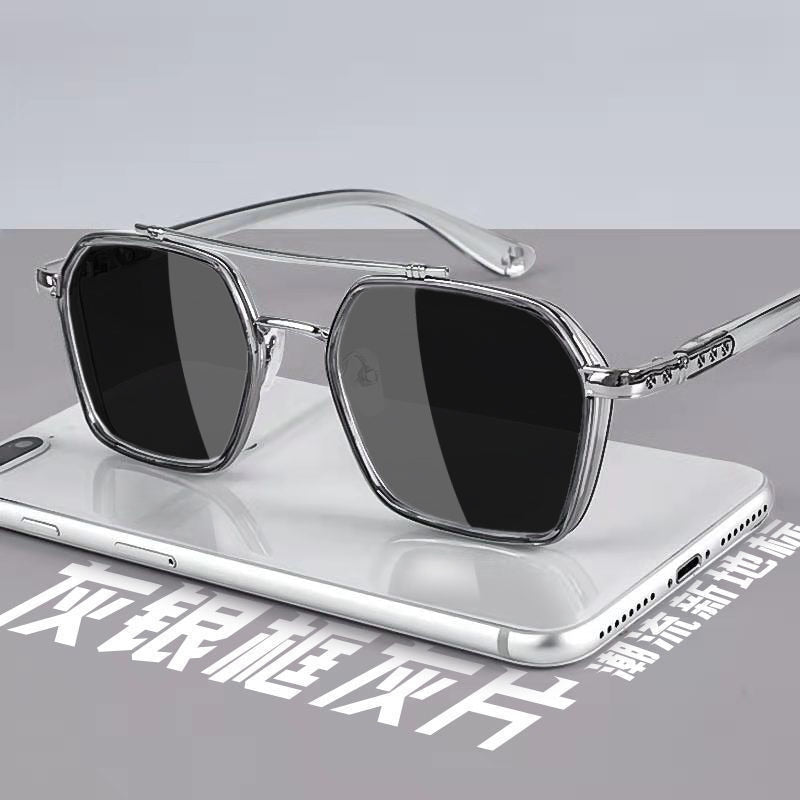 Polarized Square Metal Sunglasses Women Men Trending Products Polaroid Car Driving Glasses Double Beam Oculos Masculino