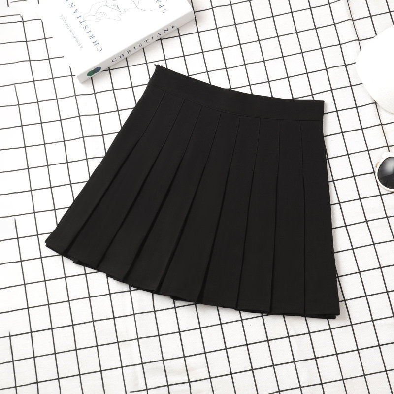 Brown Skirt Ladies Summer Clothes Women's High Waist Harajuku Style Black Mini Pleated Skirt For School Girl Uniform