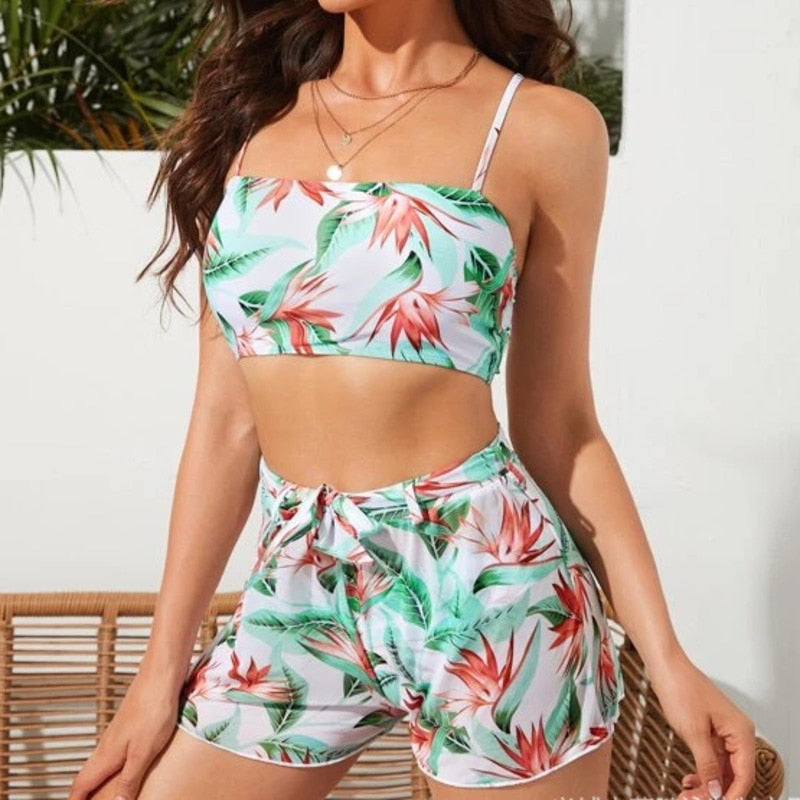New Separate Swimsuits Tankini Set Female Swimwear 2023 Sports Beach Wear Two-Piece Bathing Suit Girls Pool Women Swimming Suit