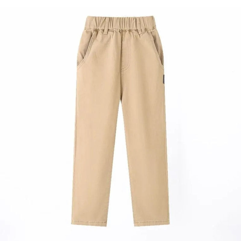 Children's Clothing Boys And Girls Casual Pants Spring Autumn New Fashion Black White Student Costumes Big 100% Cotton