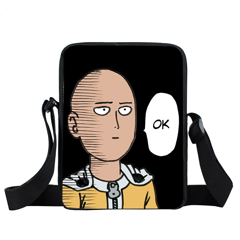 Anime One Punch Woman Messenger Bag Saitama Genos Crossbody Bags Teenager Handbag ONE PUNCH-MANs Shoulder Bags Tote Bookbag