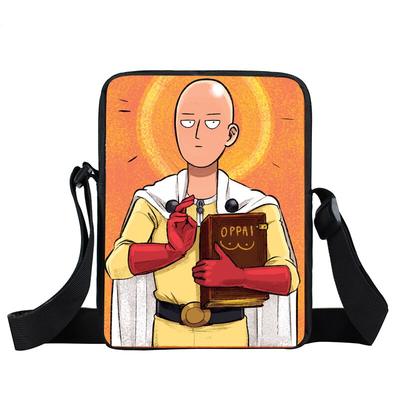 Anime One Punch Woman Messenger Bag Saitama Genos Crossbody Bags Teenager Handbag ONE PUNCH-MANs Shoulder Bags Tote Bookbag