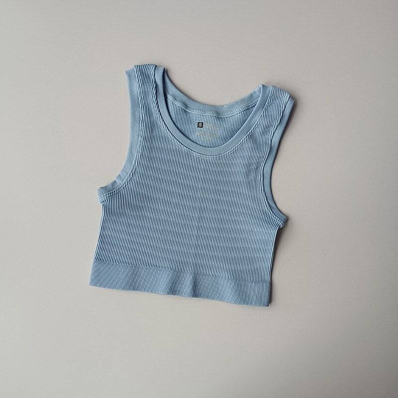 NHKDSASA Women's Top Sexy Crop Top Female Seamless Underwear Tank Top Girls Summer Cami T-shirt Sexy Lingerie Sports Camisole