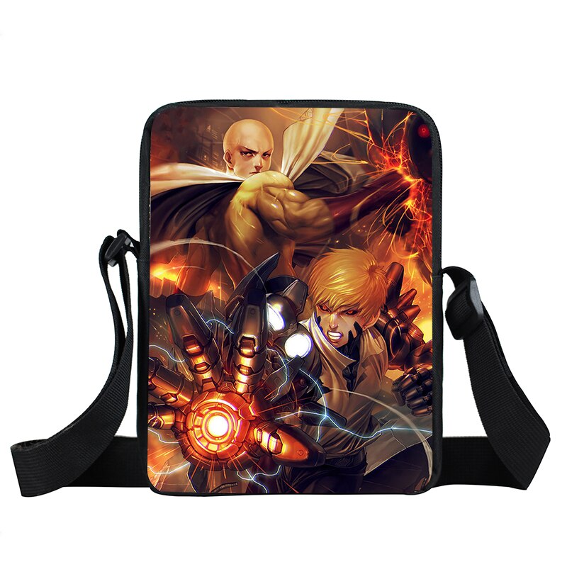 Anime One Punch Woman Messenger Bag Saitama Genos Crossbody Bags Teenager Handbag ONE PUNCH-MANs Shoulder Bags Tote Bookbag