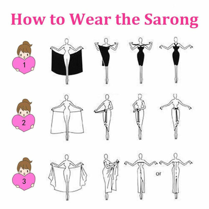 Beach Wear Cover Up Swimsuit Wrap Skirt Sarong Dress Women Swimwear Bikini