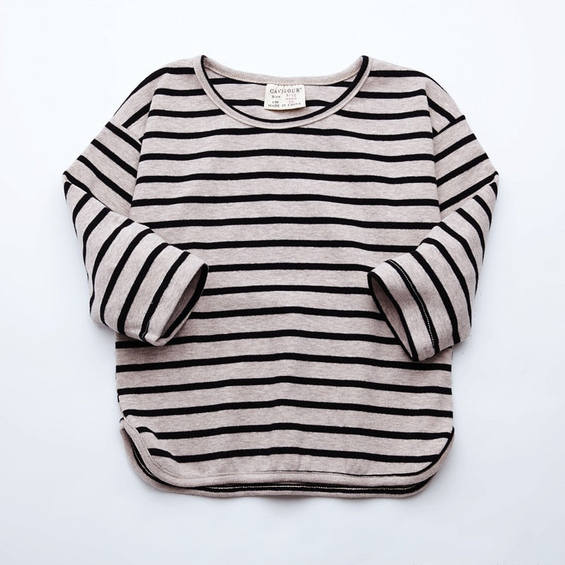 Fashion Striped Print Kids Baby Girls Clothes Cotton Long Sleeve T Shirts for Children Girls Autumn Spring Baby Clothing