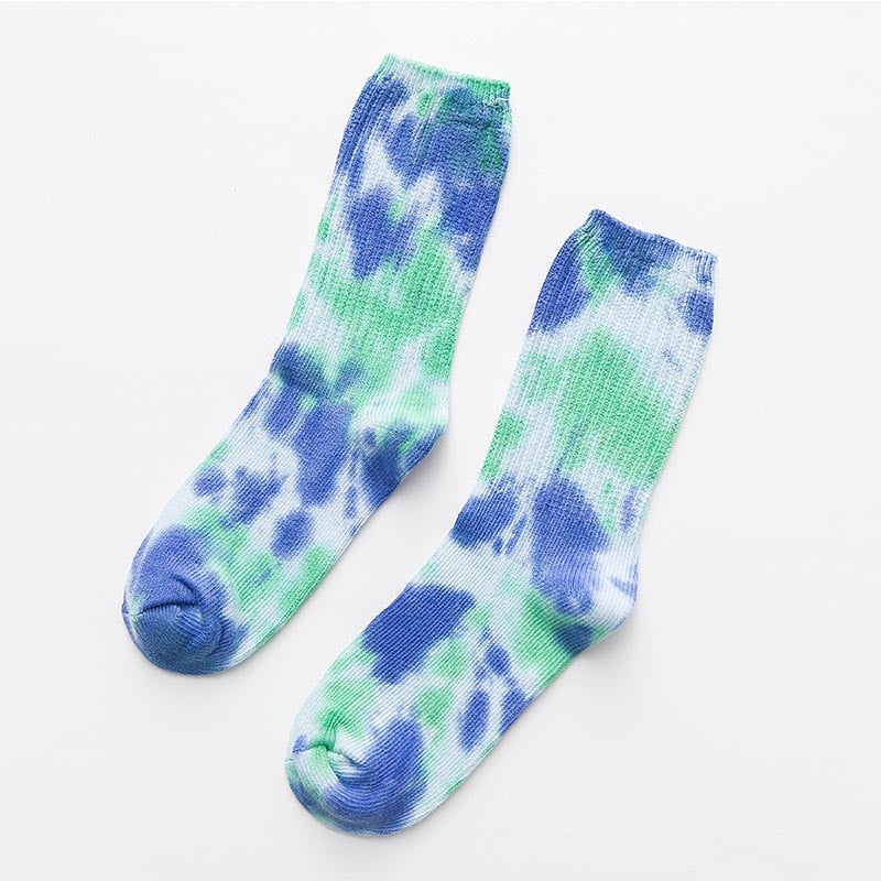 2023 Cotton Skate Socks Men Women Sock Knee-high Funny Cycling Running Hiking Tie Dye Sox  harajuku hip hop happy socks