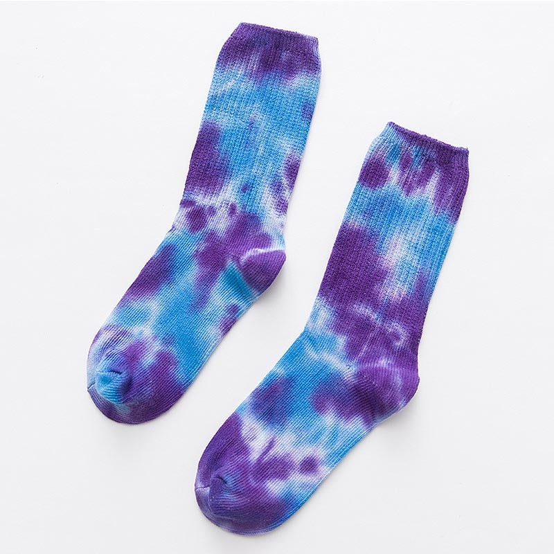 2023 Cotton Skate Socks Men Women Sock Knee-high Funny Cycling Running Hiking Tie Dye Sox  harajuku hip hop happy socks