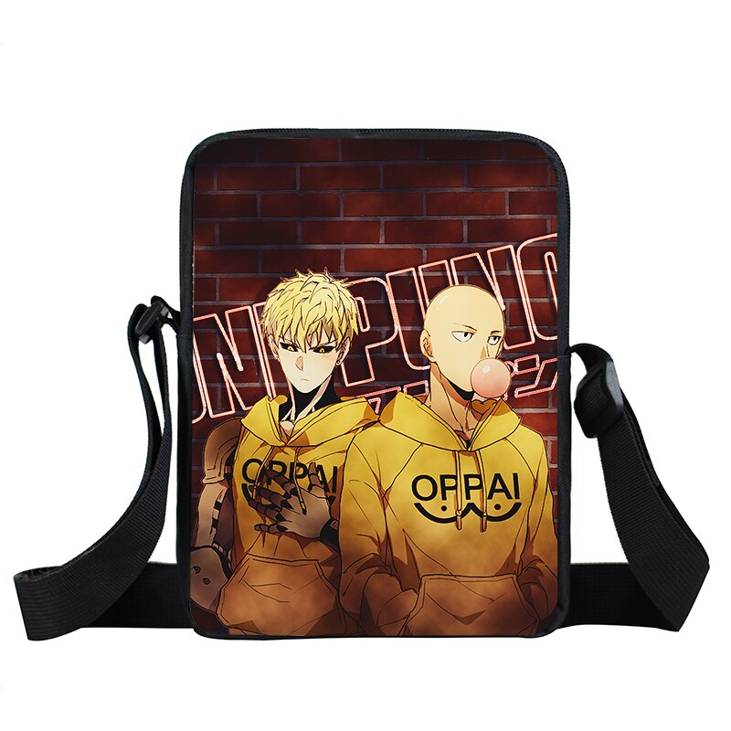 Anime One Punch Woman Messenger Bag Saitama Genos Crossbody Bags Teenager Handbag ONE PUNCH-MANs Shoulder Bags Tote Bookbag