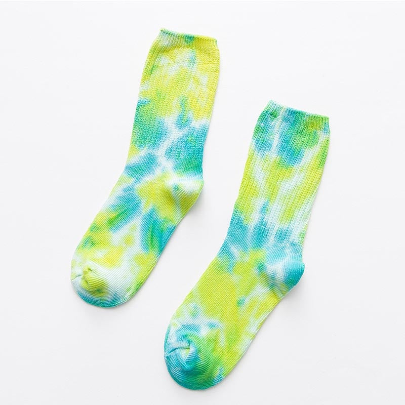 2023 Cotton Skate Socks Men Women Sock Knee-high Funny Cycling Running Hiking Tie Dye Sox  harajuku hip hop happy socks