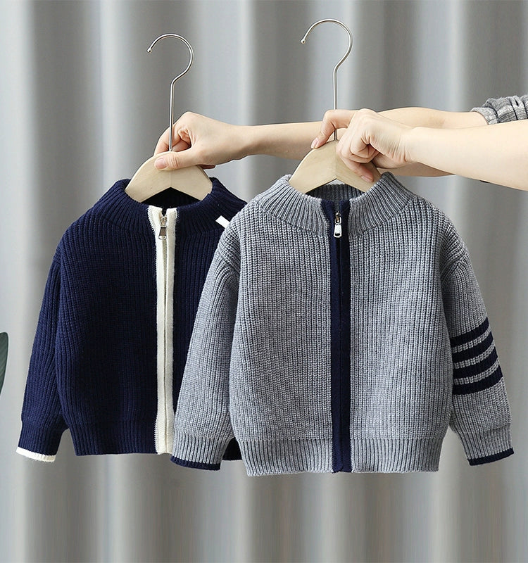 Cardigan Sweater Coat Spring and Autumn Boy's Clothing
