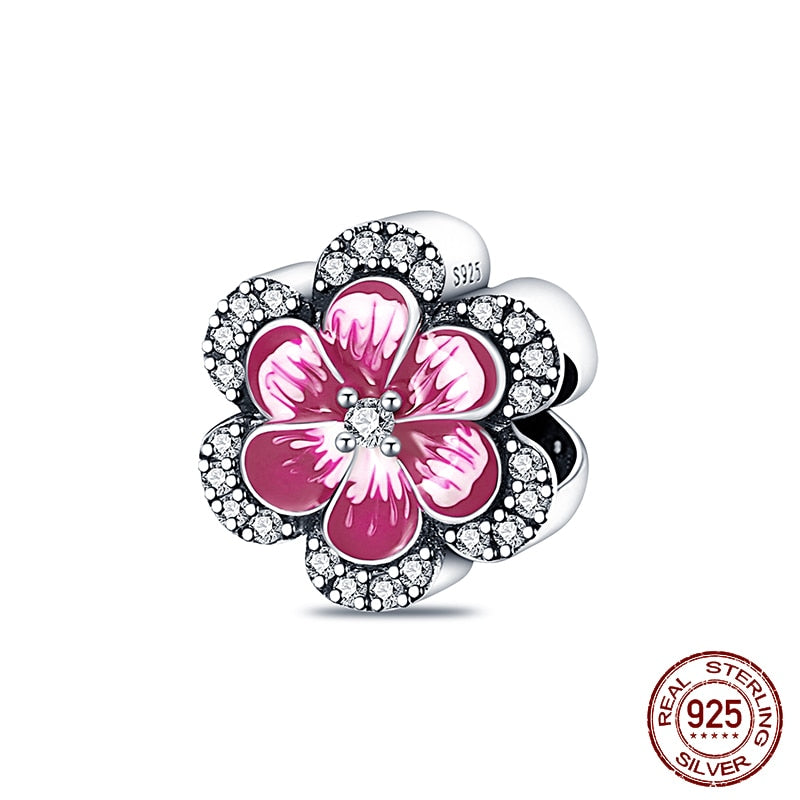 Fit Pandora 925 Original Bracelet Chameleon Luminous Firefly Butterfly Silver Charms Beads For DIY Christmas Jewelry Gift Making