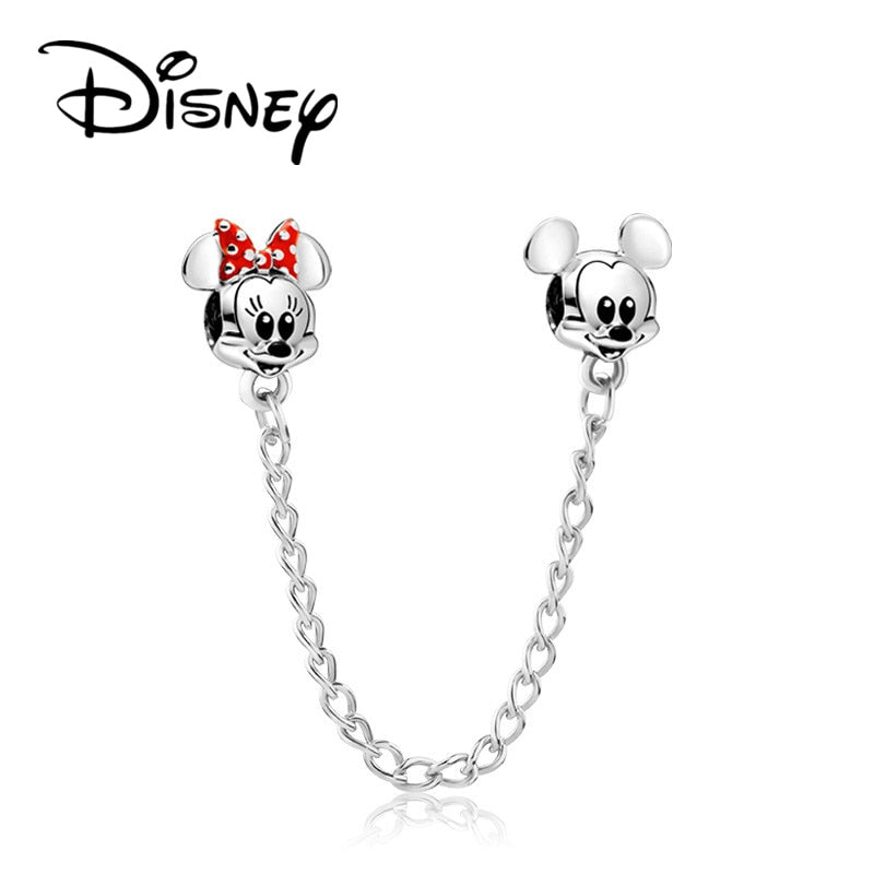 Disney Stitch Minnie Mouse Winnie Charms Dangle Fit Charms Silver 925 Original Bracelet Beads Charm for Pendant Jewelry Gift