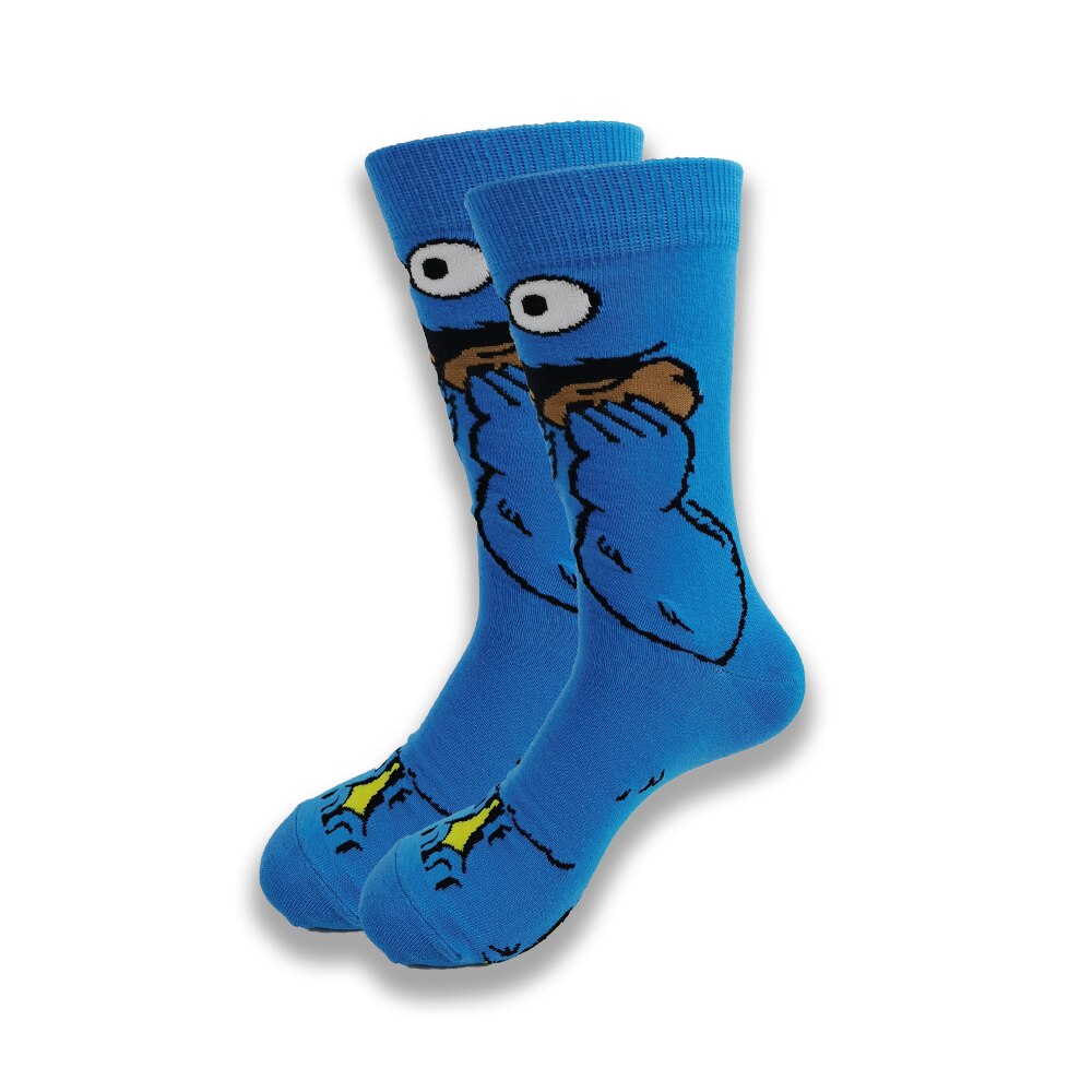 Street Style hiphop personalized Novelty  sock men weird comic style men socks funny autumn winter cotton warm dress socks