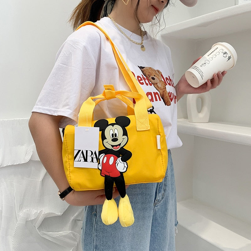 New Disney Shoulder Bags Cartoons Mickey Mouse Nylon Bag Women Messenger Bag Cute Anime Fashion Handbag Gifts for A Girls
