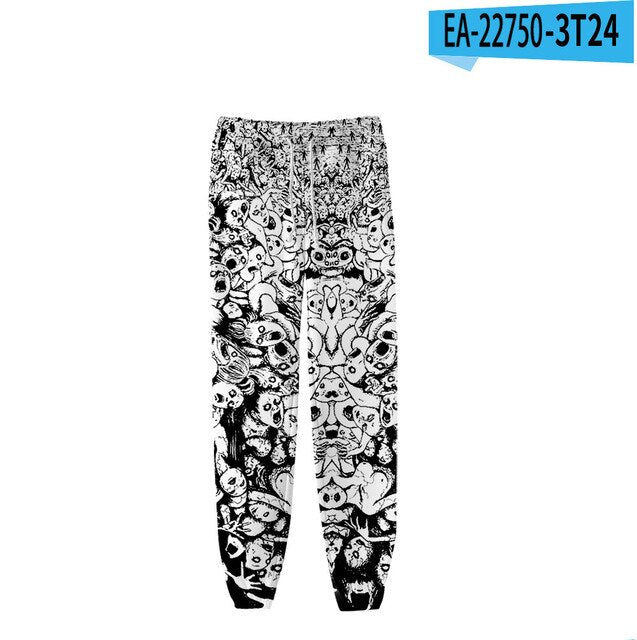 Japan Horror Manga Junji Ito Sweat Pants 3D Joggers Pants Men/Women Trousers Hip Hop Sweatpants Pantalon Homme Boy girls