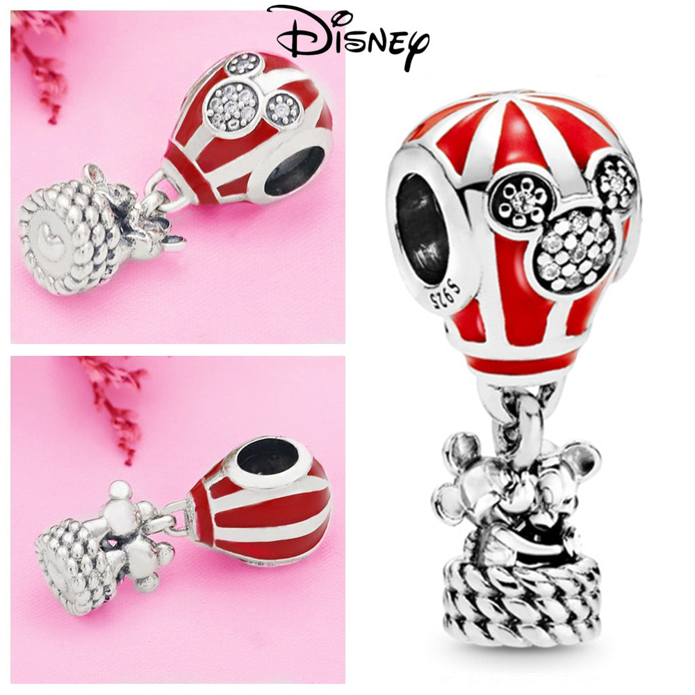 Disney Stitch Minnie Mouse Winnie Charms Dangle Fit Charms Silver 925 Original Bracelet Beads Charm for Pendant Jewelry Gift