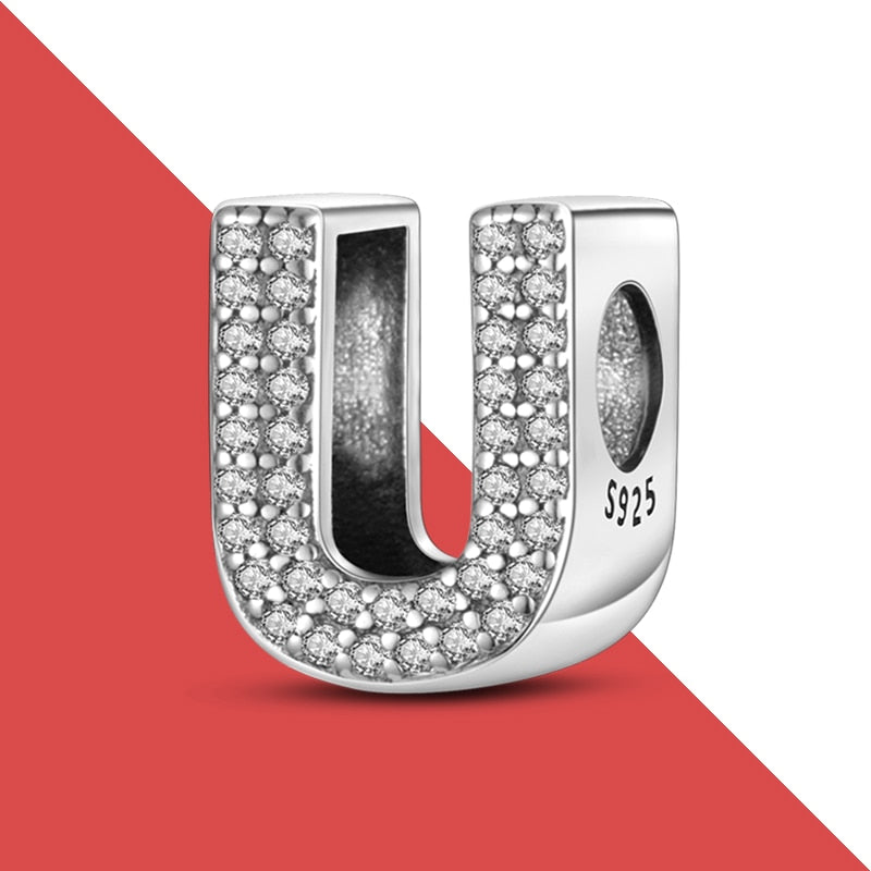 charms plata de ley 925 fit pandora 925 original bracelets for women 925 silver letter charms beads pendant diy jewelry 2022 hot